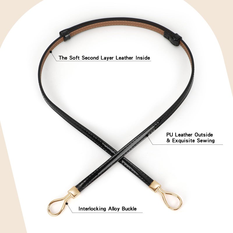 JASGOOD Leather Skinny Women Belt Ladies Thin Waist Belts Plus Size Adjustable for Jeans Pants Dresses with Metal Buckle - Image 4